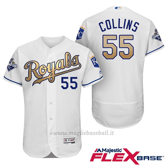 Maglia Baseball Uomo Kansas City Royals Campione 55 Tim Collins Flex Base Ors